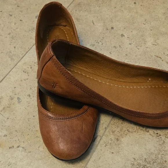 Frye Carson Cognac Ballet Flats - Picture 3 of 5